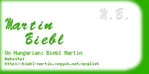 martin biebl business card